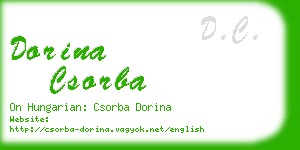 dorina csorba business card